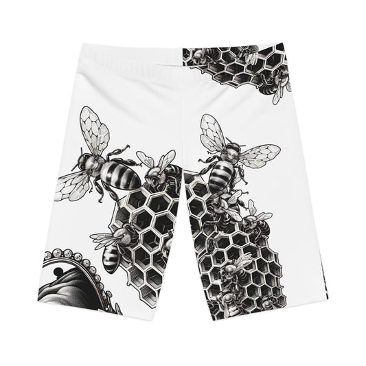 Bike Shorts Bee Hive Design