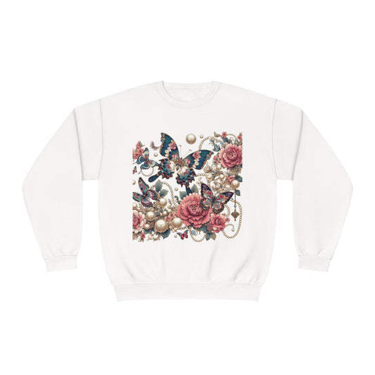 Butterfly Romantic Flight Crewneck Sweatshirt